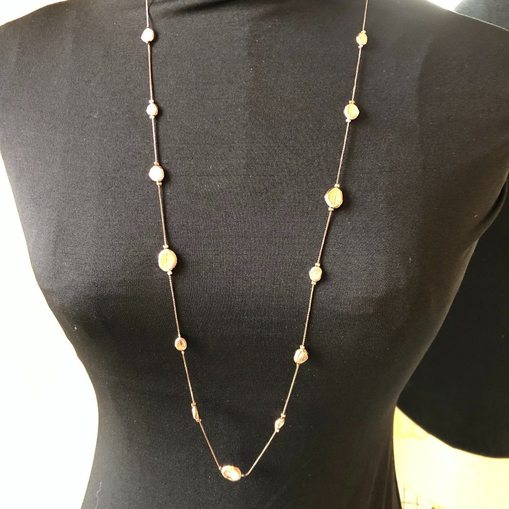 Gold color costume necklace